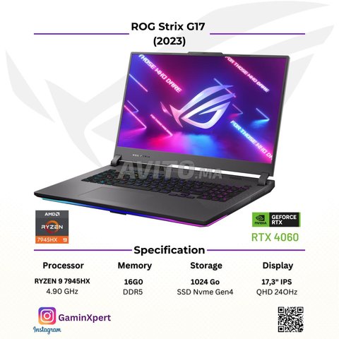 ROG Strix G17 • Ryzen 9 7945HX • RTX 4060
