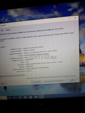 Dell 5490 i5 8éme Génération 8 Ram 500 GB HDD 