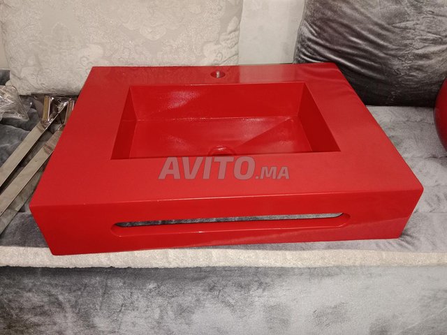 vasque à poser avec porte serviette 