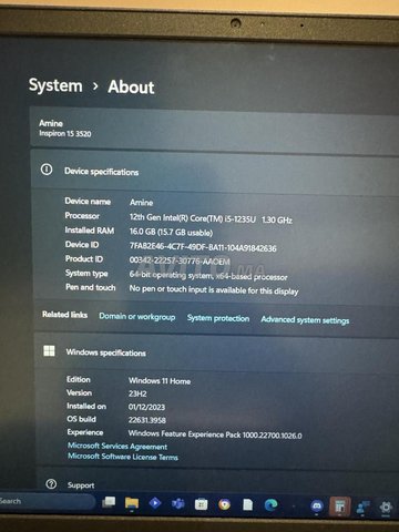 Dell inspiron i5 12th gen