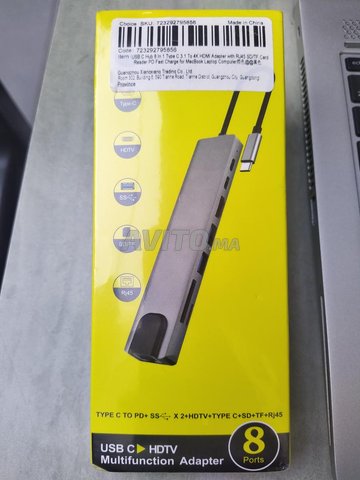 Adaptateur USB 8 en 1 Type C