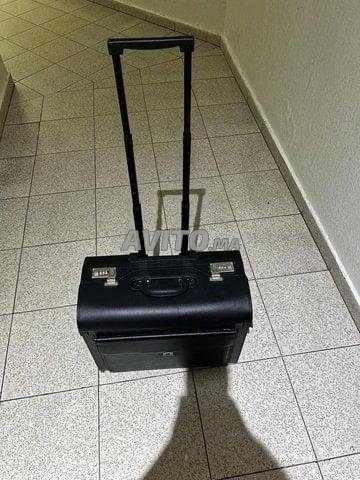 Valise makeup en cuir noir 