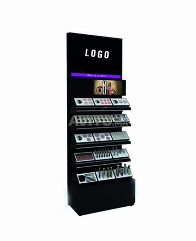 Présentoir des produits cosmétiques et maquillage