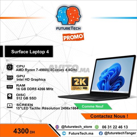 Surface laptop 4 AMD Ryzen 7
