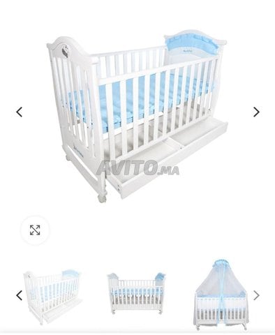 LIT A BARREAUX EN BOIS AVEC TIROIR  MON BÉBÉ
