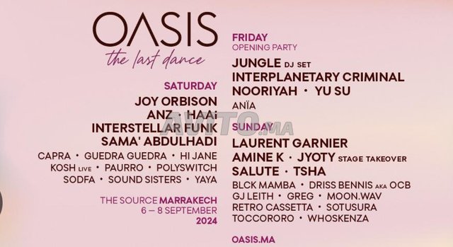Tickets Oasis 2 days