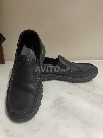 Mocassin en cuir noir  confortable 