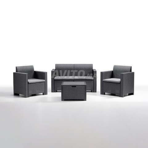 Salon 4 places, Set Nebraska 2, Finition Rotin