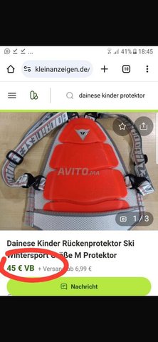 Dainese D-Tec Protection Dorsale Orange  rouge fluo