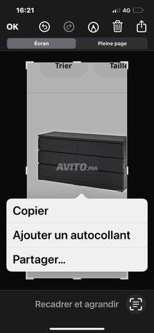 Commode 6 tiroirs noire