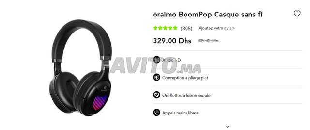 oraimo BoomPop Casque sans fil