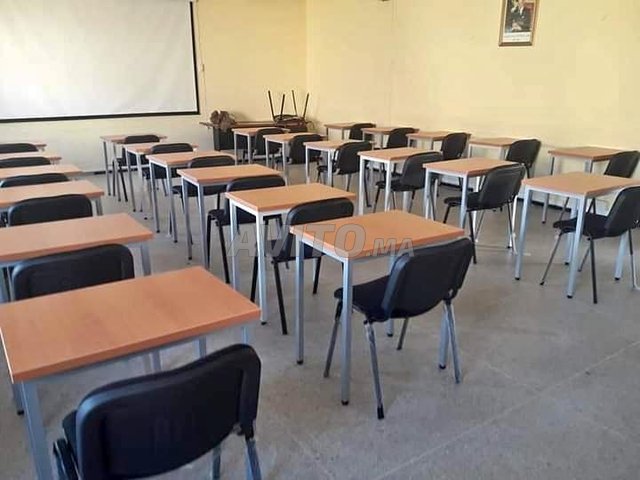 Table scolaire avec chaise iso semi métallique pm