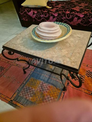 Table basse en fer forgé