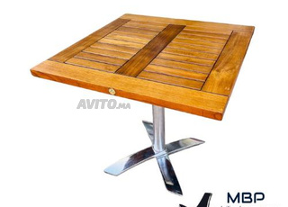 Table de jardin bar en frêne 80x80 cm R.VLAEMYNCK