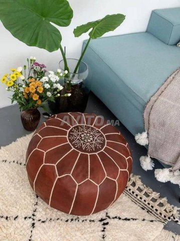 pouf de cuir 