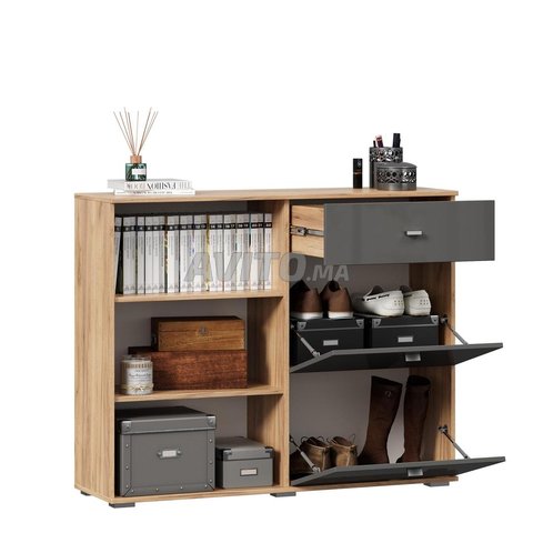 Meuble à chaussures et buffet en gris neuf