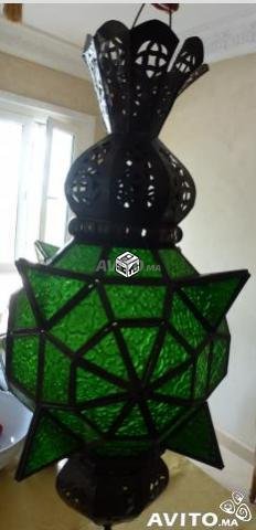 Grande lampe verte salle, salon