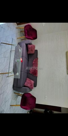 vente canapé lit, table basse, deux chaises 
