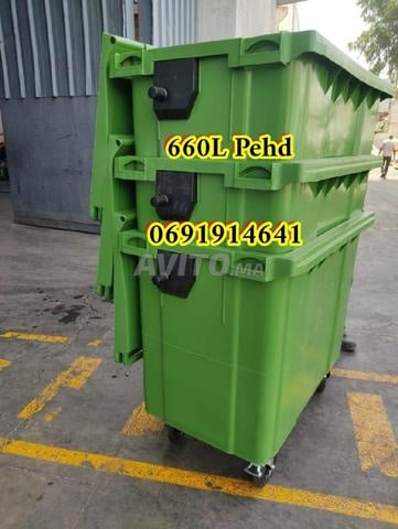 Bac PEHD 660L Vert