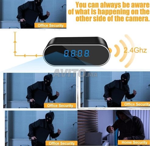 Caméra D’Horloge WLAN Cachée Espion