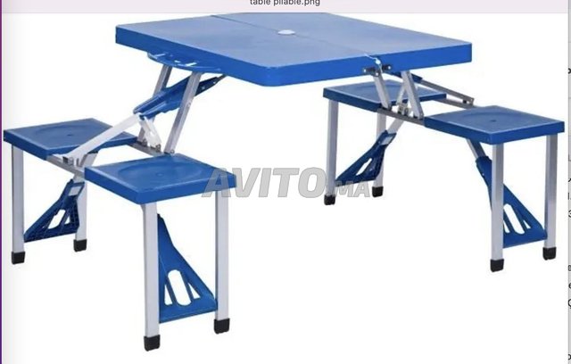 Table de camping pic nic pliable - 4 personnes