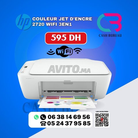 IMPRIMANTE HP COULEUR JET D'ENCRE 2720 WIFI 3EN1  