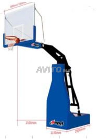 Poteau de basket ball approuvé par la FIBA