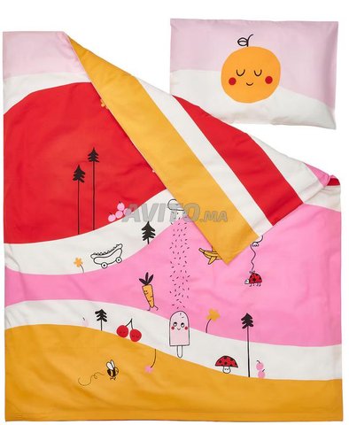 Housse couette et 1 taie pour lit bébé