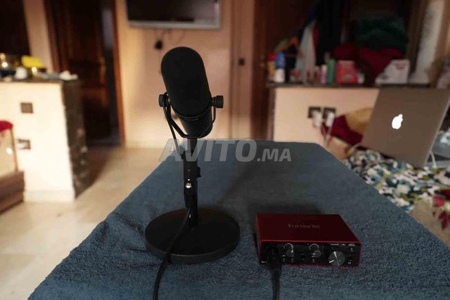 Microphone Shure SM7B Interface Focusrite