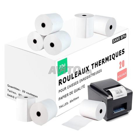 Boite de 20 rouleaux de PAPIER THERMIQUE 80X70