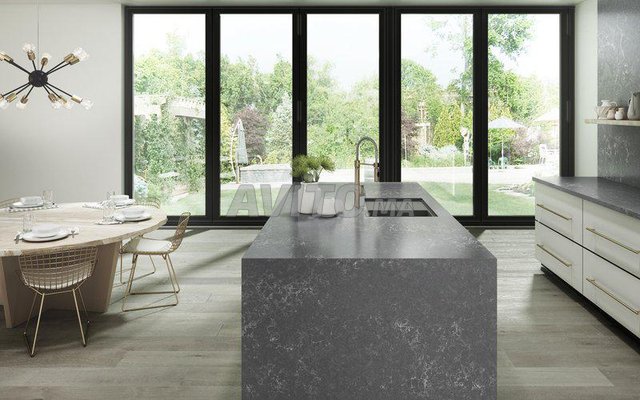 PLAN TRAVAIL EN QUARTZ & GARNITE -MARBRE 