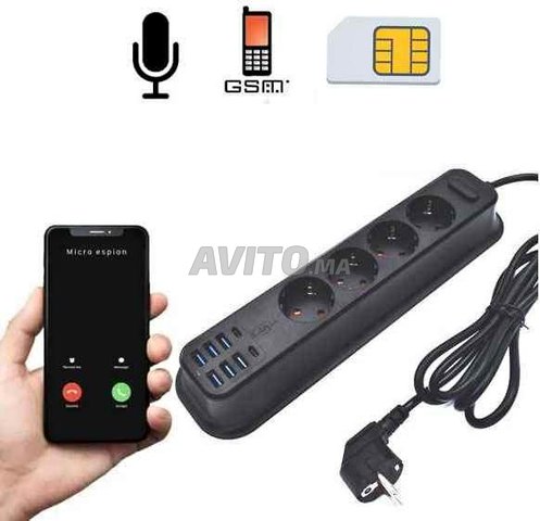 Micro GSM Multiprise avec enregistreur vocal