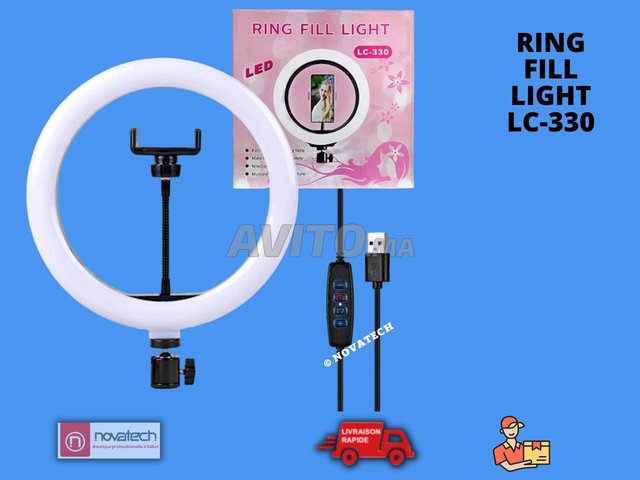 LED Ring Fill Light LC-330 avec Universal holder 