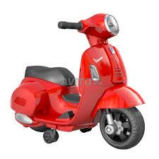 Moto électrique Vespa enfant rouge