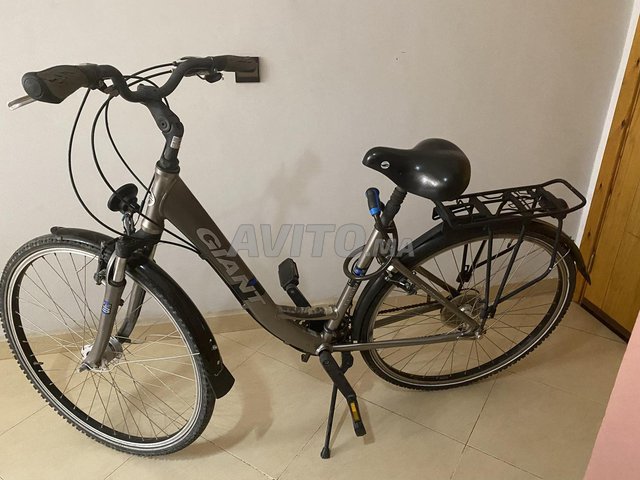 velo geant et bicyclette maison 
