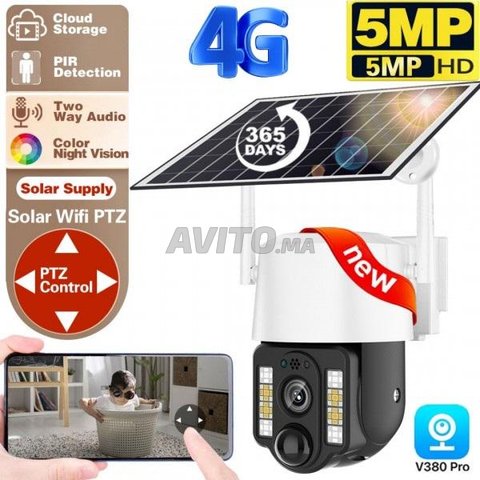 Caméra Solaire Noire Extérieur 4G/Wifi