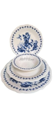 23 mc assiettes en porcelaine 25 dh