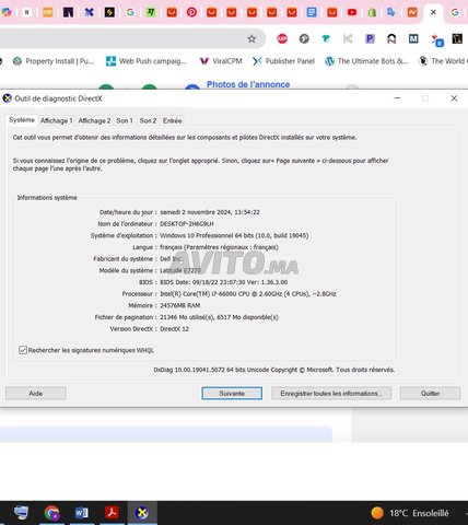Dell Latitude E7270 i7 6TH gen 24GB RAM 256GB SSD