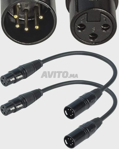 Des adaptateurs audio xlr 5pin to xlr 3pin et jack