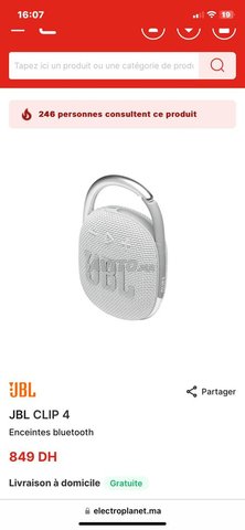 Bluetooth portable JBL CLIP 4 Squad
