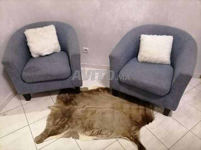 lot de 2 fauteuil tapis 