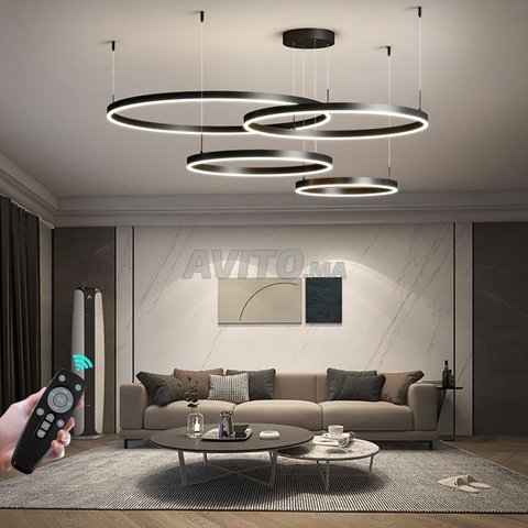 suspension luminaire lustre ring black