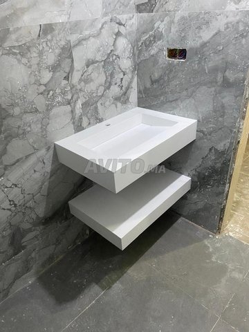 vasque en corian sur mesure
