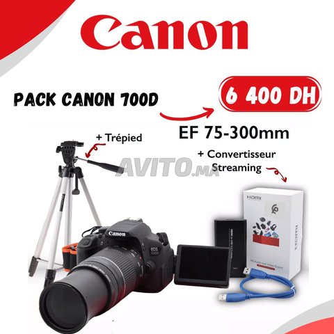 Pack Canon 700D et objectif 75-300mm 