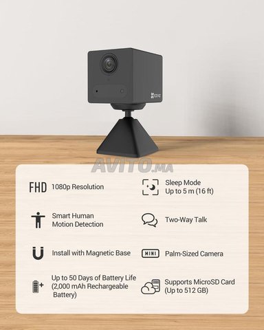 Ezviz Mini Camera IP Wi-Fi CB2 Batterie Longue
