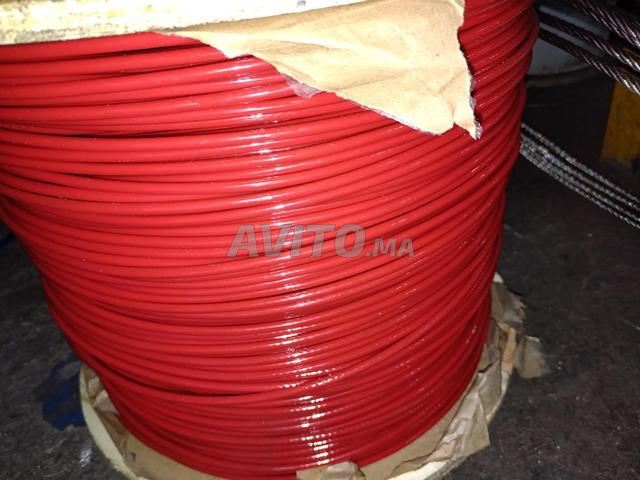câble Acier galvanisé Gainé Dia 5mm et 6mm