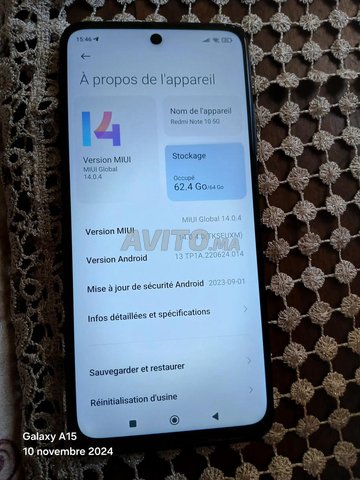téléphone redmi note 10 5g 