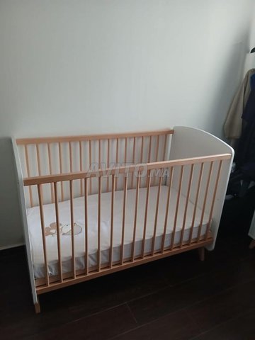 LIT BEBE COLETTE KITEA 70*140CM  BLANC ET BEIGE