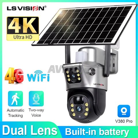 LS VISION Caméra Solaire 4G Wi-Fi Extérieure 