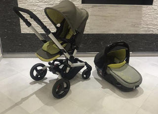 Poussette trio en duo originale Jane rider